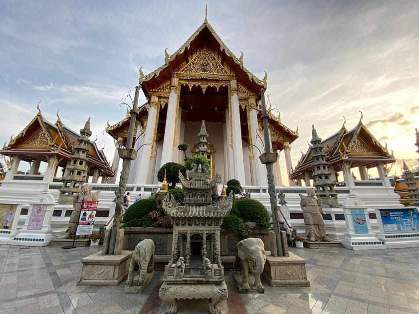 Temple Wat Hua Lamphong durant l’últim dia a Bangkok