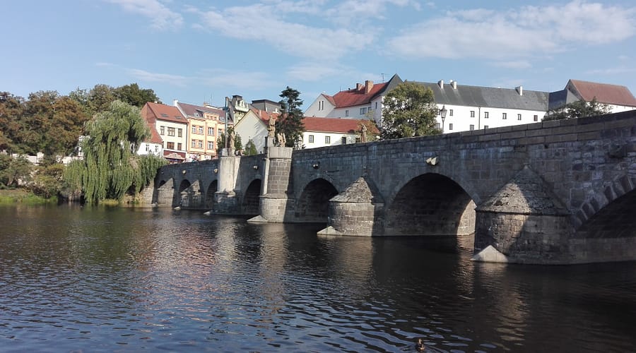 Pont de pedra de Písek sobre el riu Otava, el pont més antic de la República Txeca